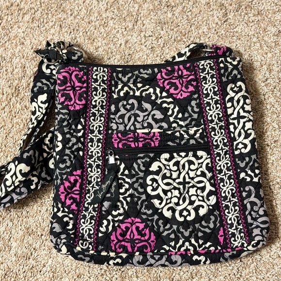 Vera Bradley Handbags - Vera Bradley Black and Pink Crossbody Bag